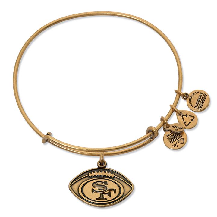 Alex And Ani San Francisco 49ers Football Charm Bangle, Rafaelian Gold Finish