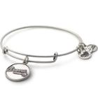 Alex And Ani Atlanta Braves™ Primary Logo Charm Bangle, Rafaelian Silver Finish