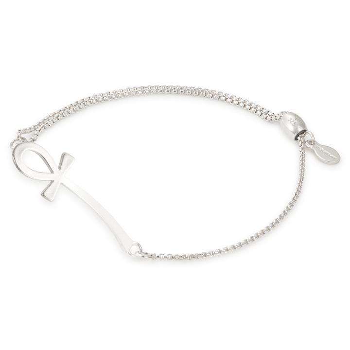 Alex And Ani Ankh Pull Chain Bracelet, Sterling Silver