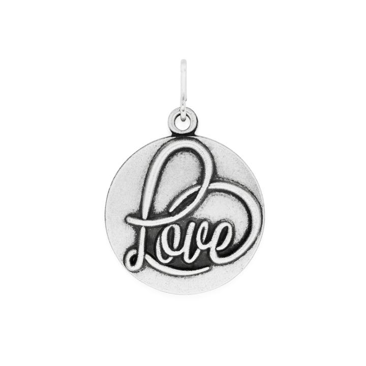 Alex And Ani Love Necklace Charm Rafaelian Silver Finish