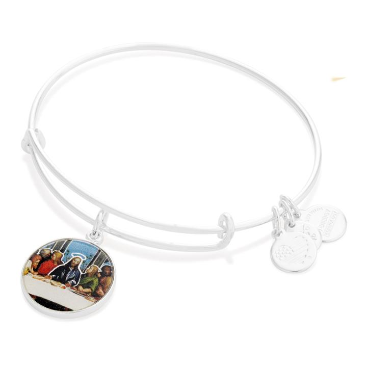 Alex And Ani The Last Supper Charm Bangle, Shiny Silver Finish
