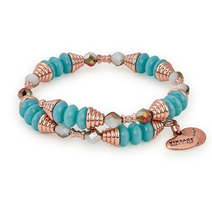 Alex And Ani Ocean Haven Wrap, Shiny Rose Gold Finish