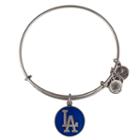 Alex And Ani Blue Los Angeles Dodgers  Cap Logo Charm Bangle, Rafaelian Silver Finish