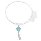 Alex And Ani Blue Inspiration In Flight Charm Bangle | Flying Kites, Shiny Silver Finish