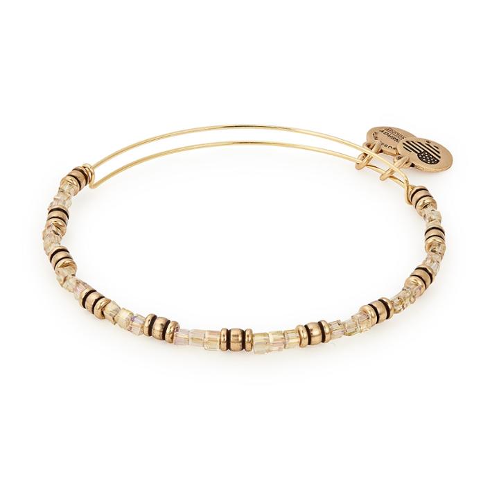 Alex And Ani Sunlight Coastal Beaded Bangle, Rafaelian Gold Finish