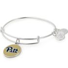 Alex And Ani University Of Pittsburgh Logo Color Infusion Charm Bangle, Shiny Silver Finish