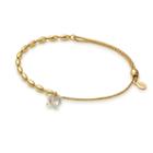 Alex And Ani Butterfly Pull Chain Bracelet, 14kt Gold Plated Sterling Silver