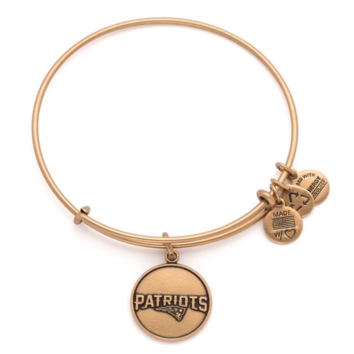 Alex And Ani New England Patriots Logo Charm Bangle, Rafaelian Gold Finish