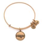 Alex And Ani New England Patriots Logo Charm Bangle, Rafaelian Gold Finish
