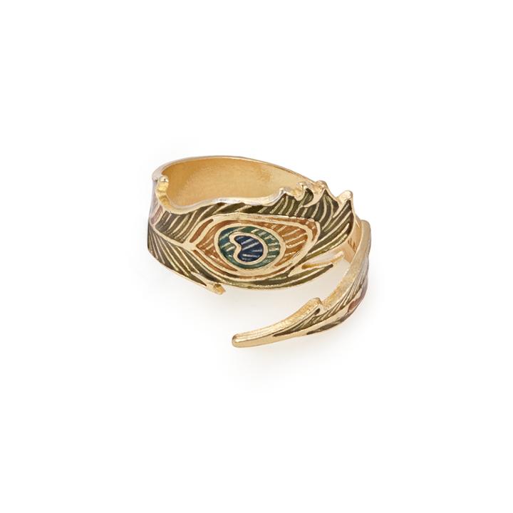Alex And Ani Peacock Ring Wrap, 14kt Gold Plated
