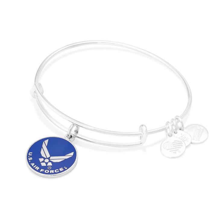 Alex And Ani U.s. Air Force™ Charm Bangle, Shiny Silver Finish