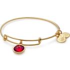 Alex And Ani January Birth Month Charm Bangle With Swarovski® Crystal, Shiny Gold Finish