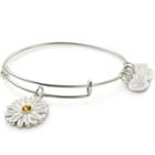 Alex And Ani Daisy Charm Bangle | Let Girls Learn, Shiny Silver Finish