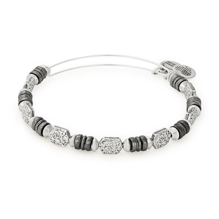Alex And Ani Luster Two Tone Beaded Bangle