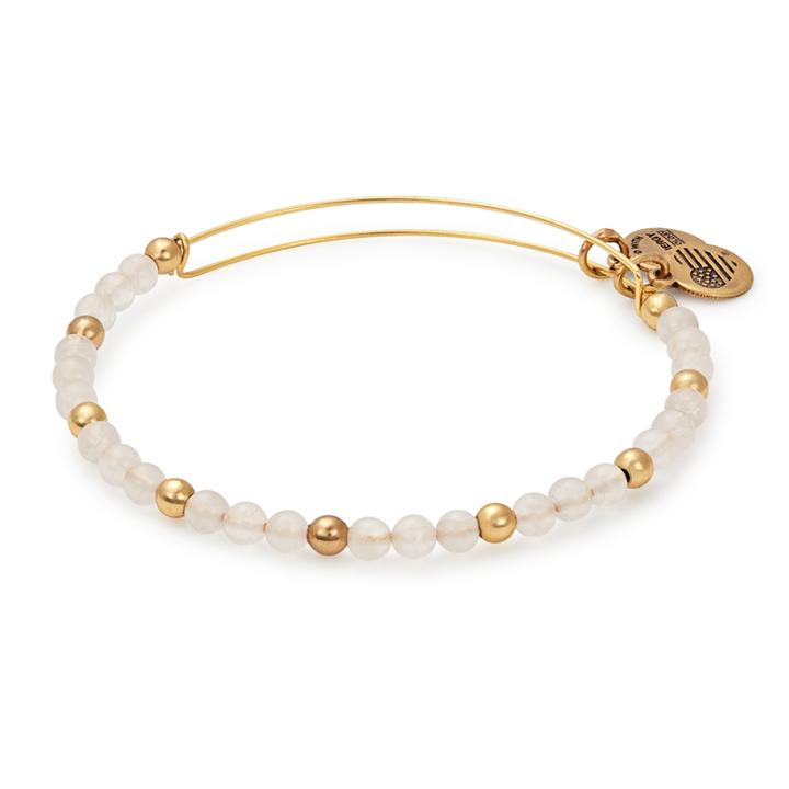 Alex And Ani Fairy Beaded Bangle, Rafaelian Gold Finish