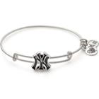 Alex And Ani New York Yankees Slider Charm Bangle, Rafaelian Silver Finish