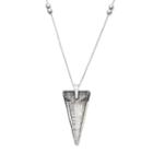 Alex And Ani Icy Moon Spike Pendant Necklace, Sterling Silver