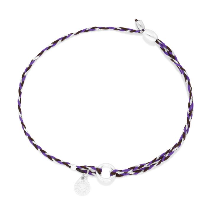 Alex And Ani Inky Purple Precious Threads Bracelet, Sterling Silver