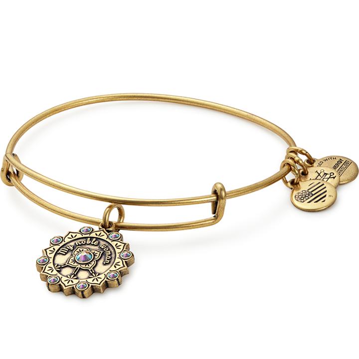 Alex And Ani Mother Of The Bride Charm Bangle, Rafaelian Gold Finish