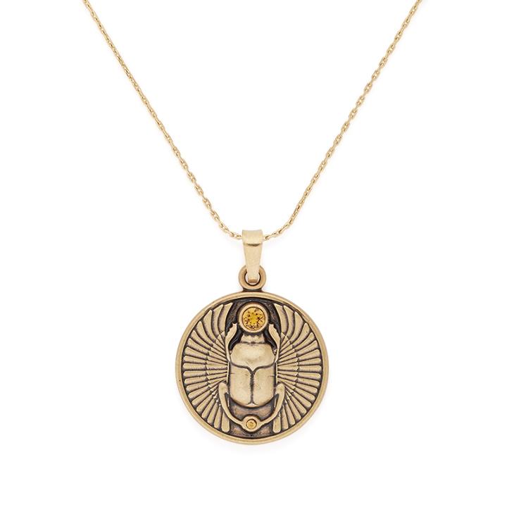 Alex And Ani Scarab Expandable Necklace, Rafaelian Gold Finish