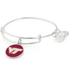 Alex And Ani Virginia Tech Logo Color Infusion Charm Bangle, Shiny Silver Finish