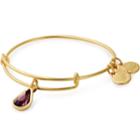 Alex And Ani February Birth Month Charm Bangle With Swarovski  Crystals, Shiny Gold Finish