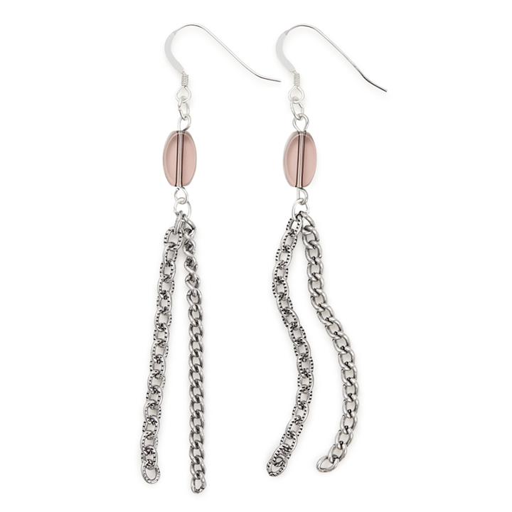 Alex And Ani Plum Drop Chain Earrings, Rafaelian Gold Finish
