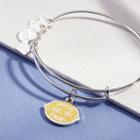 Alex And Ani When Life Gives You Lemons Charm Bangle Alex's Lemonade Stand Foundation, Shiny Silver Finish