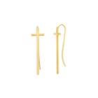 Alex And Ani Cross Earrings, 14kt Gold Plated