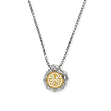 Alex And Ani Tiger And Path Of Life Color Infusion Adjustable Necklace, Sterling Silver