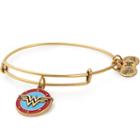 Alex And Ani Wonder Woman Logo Charm Bangle, Rafaelian Gold Finish