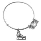 Alex And Ani Team Usa Ice Skate Charm Bangle, Rafaelian Silver Finish