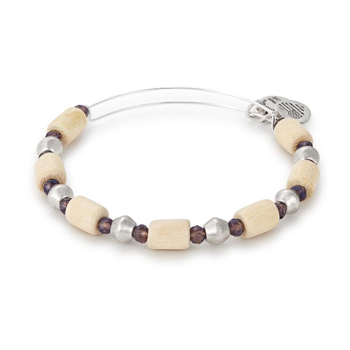 Alex And Ani Wildberry Palm Beaded Bangle, Rafaelian Silver Finish