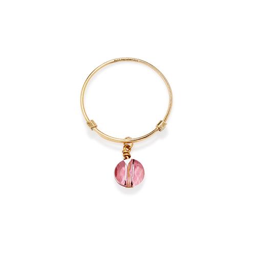 Alex And Ani Antique Pink Expandable Wire Ring With Swarovski  Crystals, 14kt Gold Plated