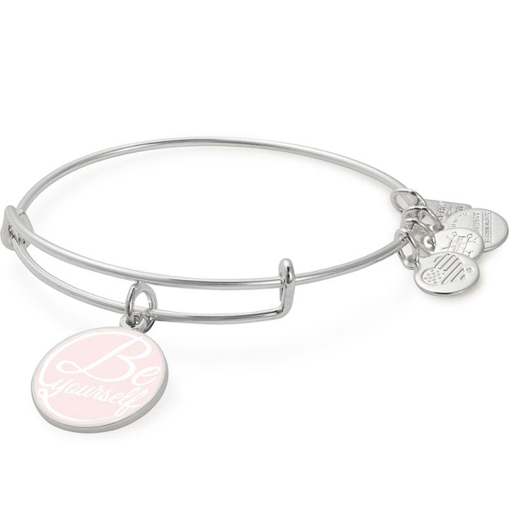 Alex And Ani Be Yourself Charm Bangle Peacelove Foundation, Shiny Silver Finish