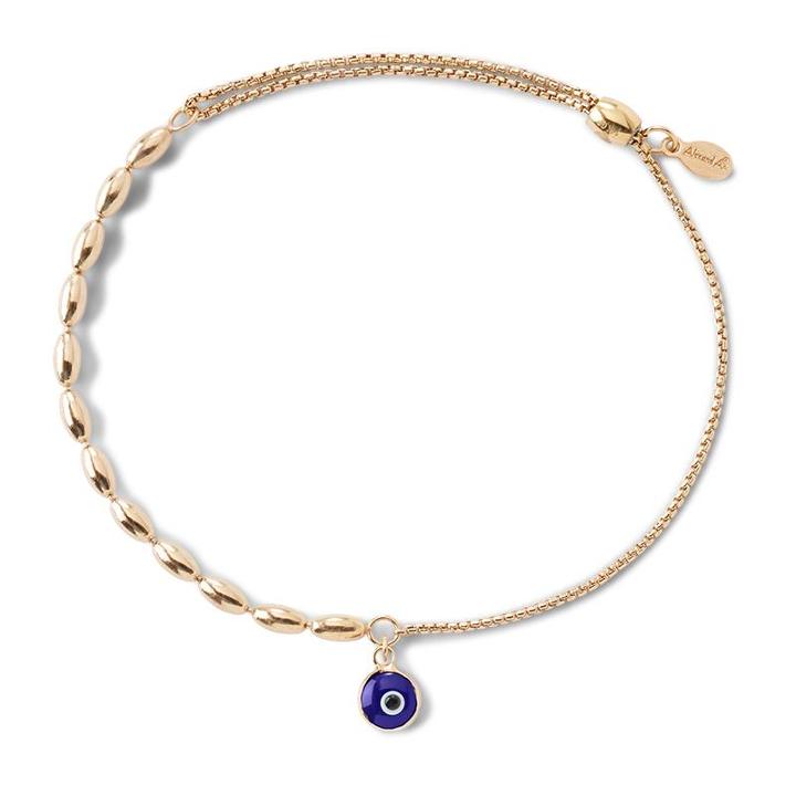 Alex And Ani Evil Eye Fancy Bead Pull Chain Bracelet