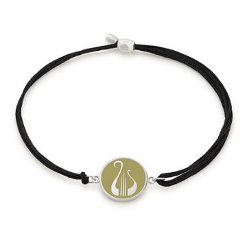 Alex And Ani Alpha Chi Omega Pull Cord Bracelet, Sterling Silver