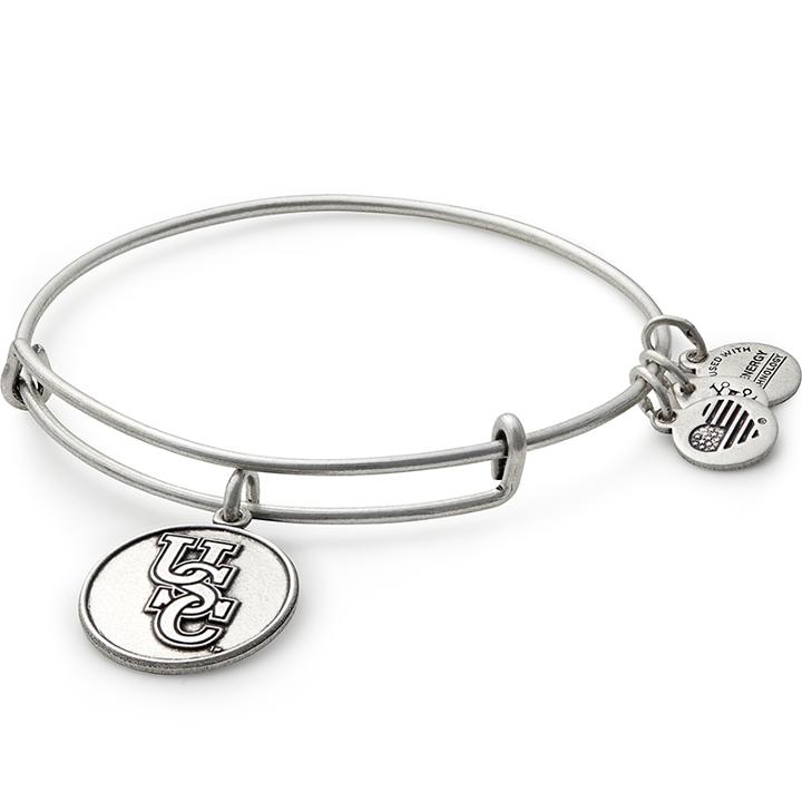 Alex And Ani University Of South Carolina  Logo Charm Bangle, Rafaelian Silver Finish