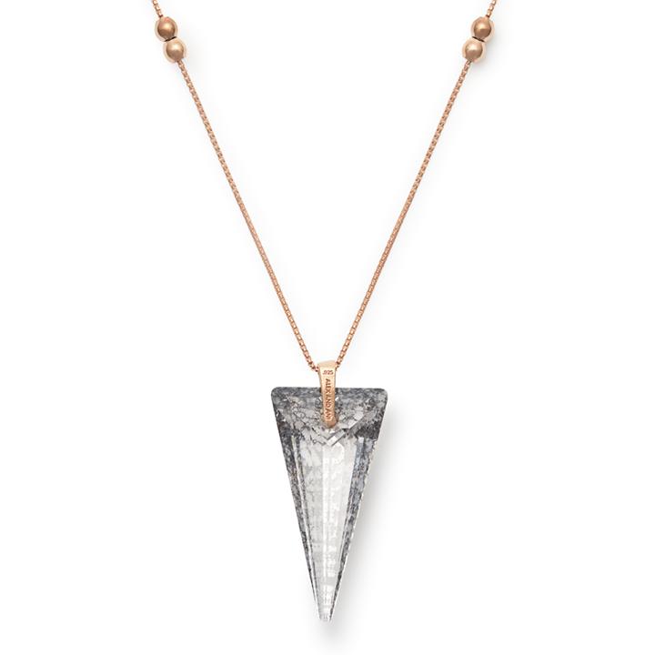 Alex And Ani Rose Glow Spike Pendant Necklace, 14kt Rose Gold Plated