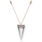 Alex And Ani Rose Glow Spike Pendant Necklace, 14kt Rose Gold Plated