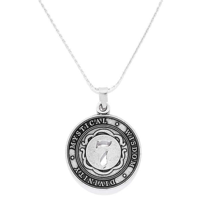 Alex And Ani Number 7 Expandable Necklace, Rafaelian Silver Finish
