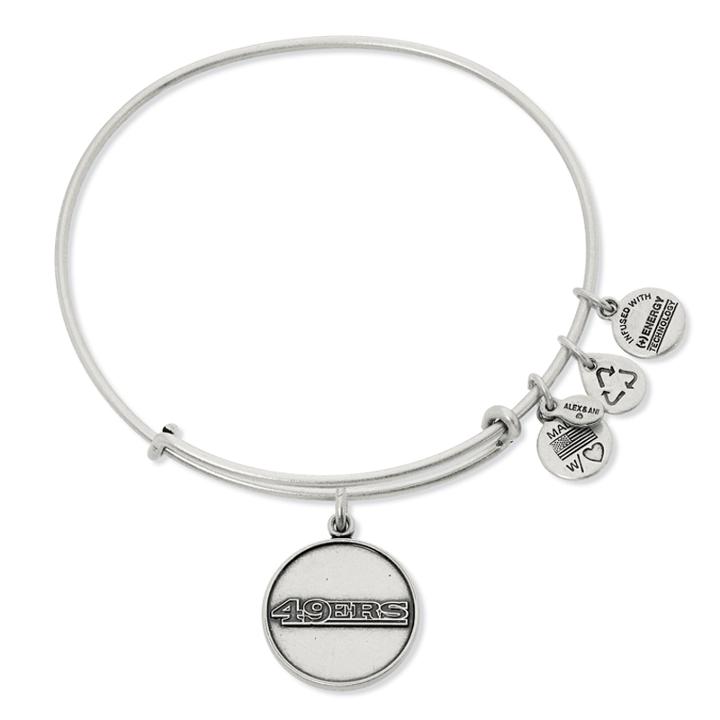 Alex And Ani San Francisco 49ers Logo Charm Bangle, Rafaelian Silver Finish