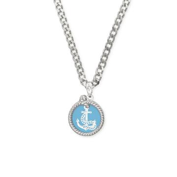 Alex And Ani Anchor Color Infusion Adjustable Necklace, Sterling Silver