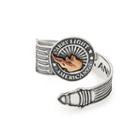Alex And Ani Liberty Copper | Carry Light™ Spoon Ring, Large, Sterling Silver