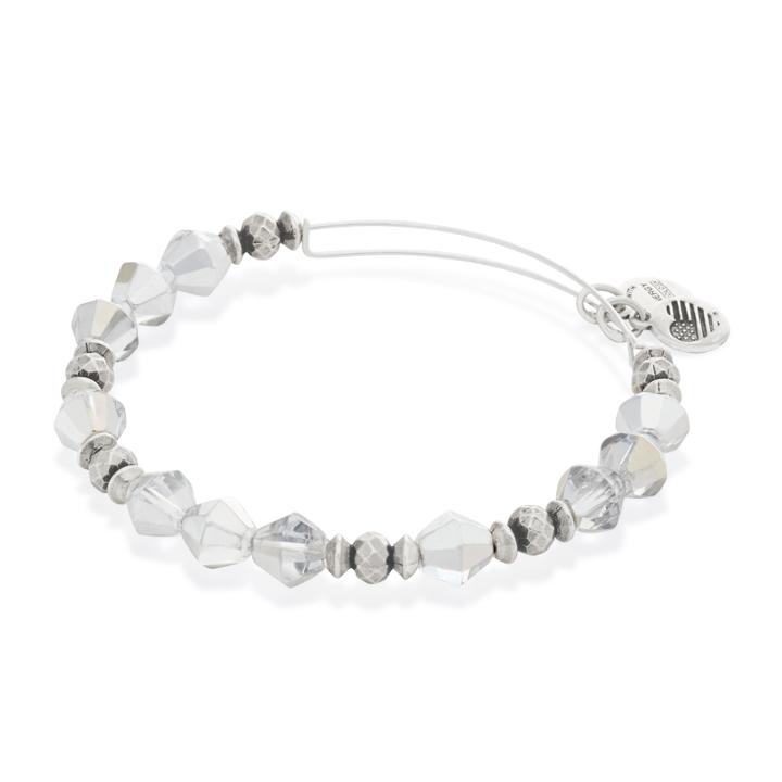 Alex And Ani Silver Sheen Wonder Beaded Bangle, Rafaelian Silver Finish