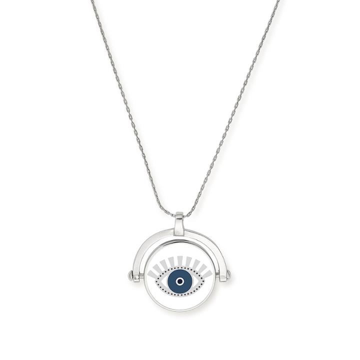 Alex And Ani Meditating Eye Color Infusion Expandable Necklace David Lynch Foundation, Shiny Silver Finish