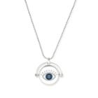 Alex And Ani Meditating Eye Color Infusion Expandable Necklace David Lynch Foundation, Shiny Silver Finish