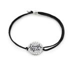 Alex And Ani Laugh Often Pull Cord Bracelet, Sterling Silver