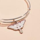 Alex And Ani Luna Moth Charm Bangle, Shiny Silver Finish