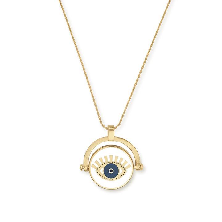 Alex And Ani Meditating Eye Color Infusion Expandable Necklace David Lynch Foundation, Shiny Gold Finish
